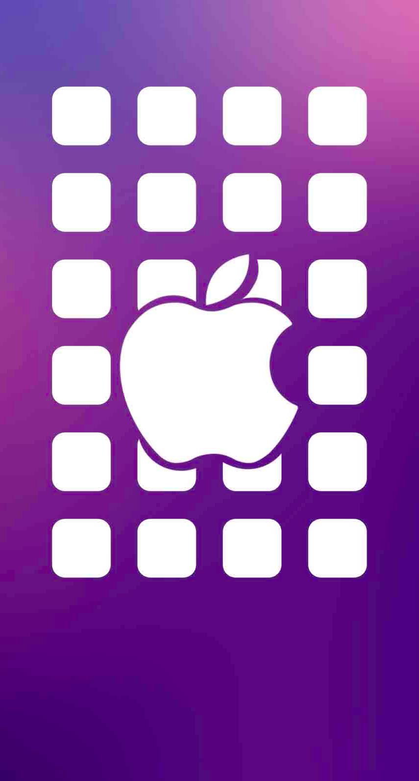 Appleロゴ棚紫 Wallpaper Sc Iphone8壁紙