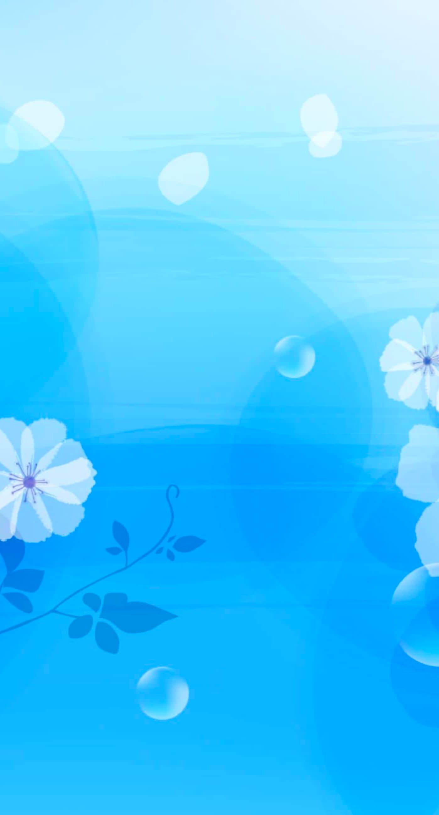 background biru bunga