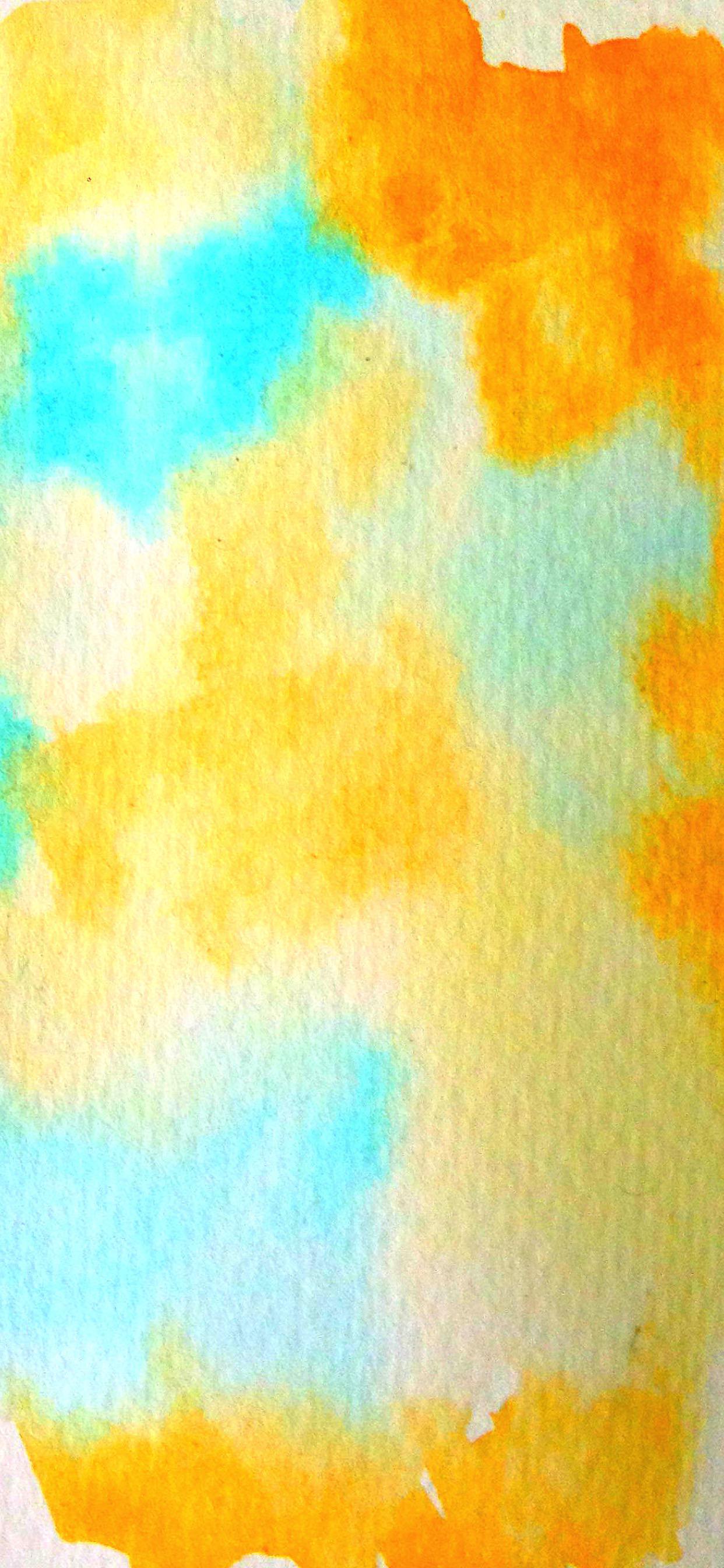 模様橙絵の具水色 Wallpaper Sc Iphone Xs Max壁紙