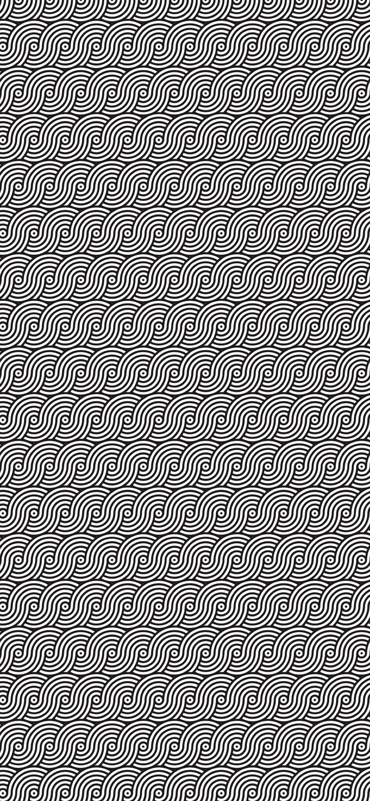 Pattern Round Wave Black And White Wallpapersc Iphone Xs Max