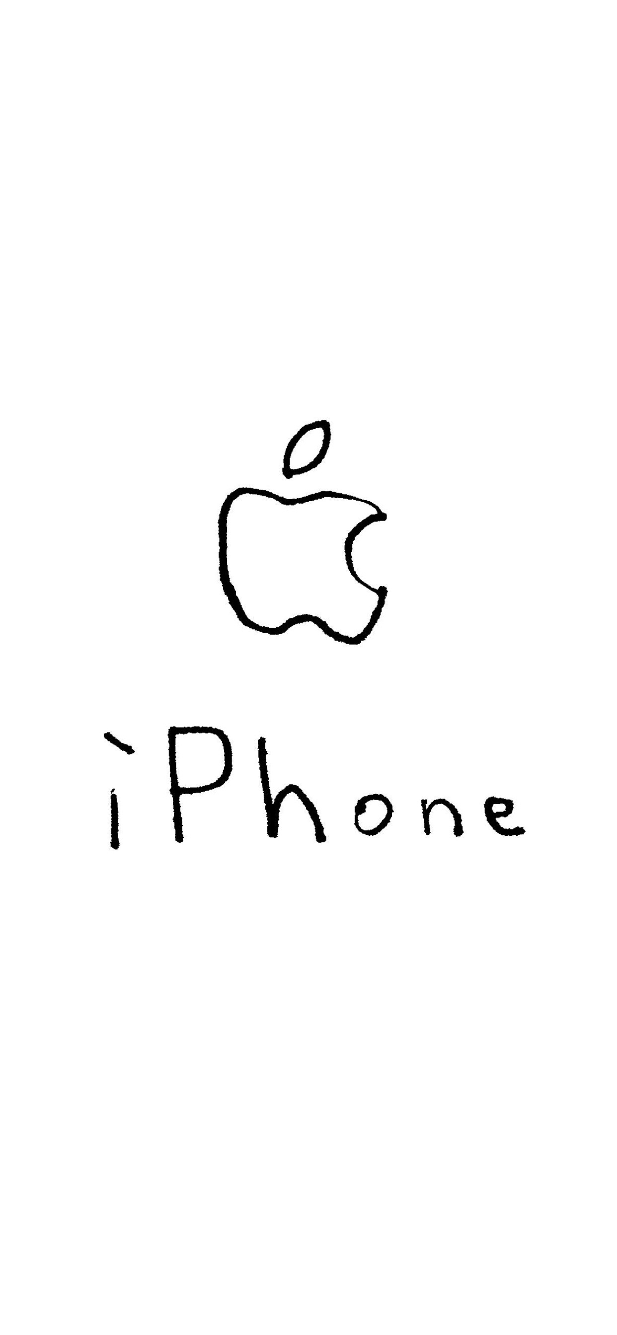 Illustrations Apple logo iPhone white  iPhone XS Max