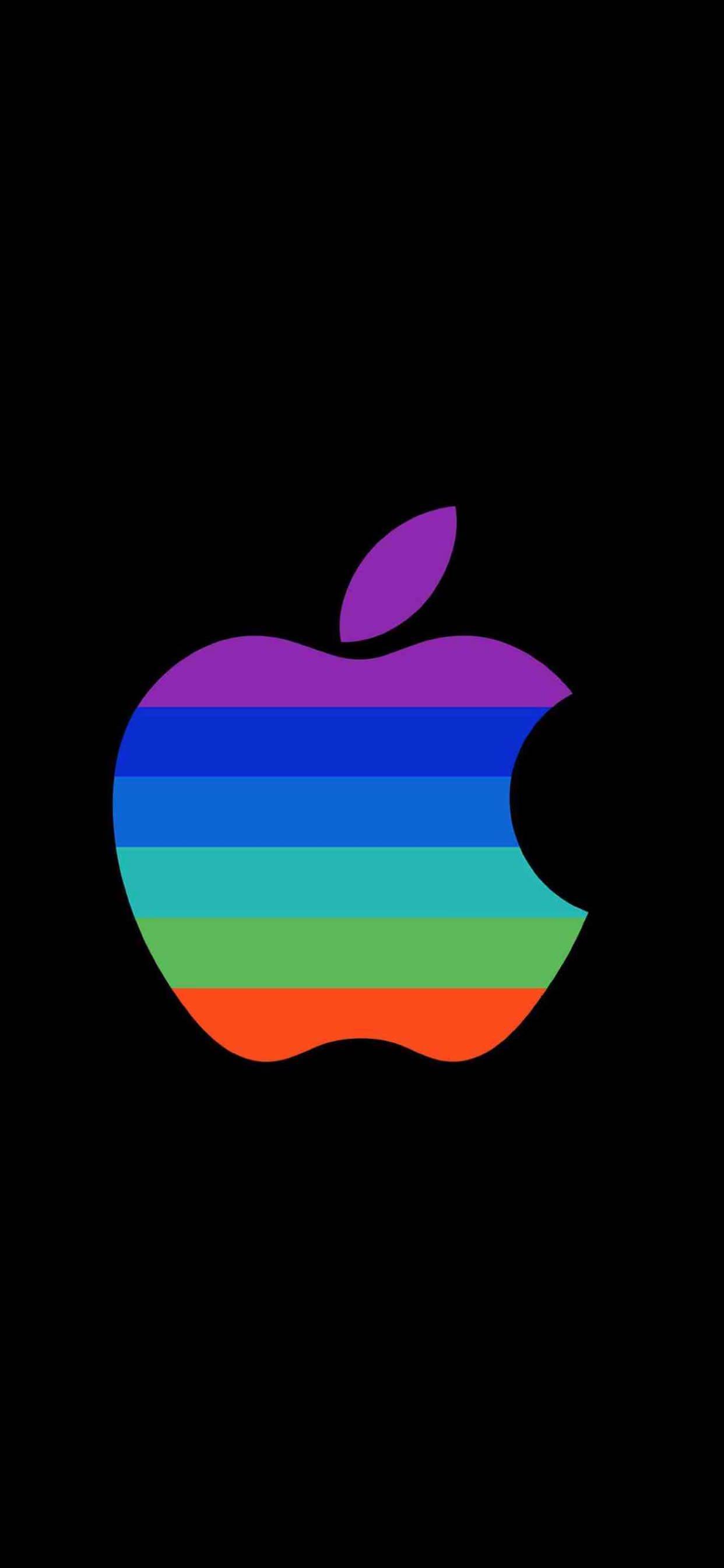 Apple logo colorful black cool  iPhone XS Max
