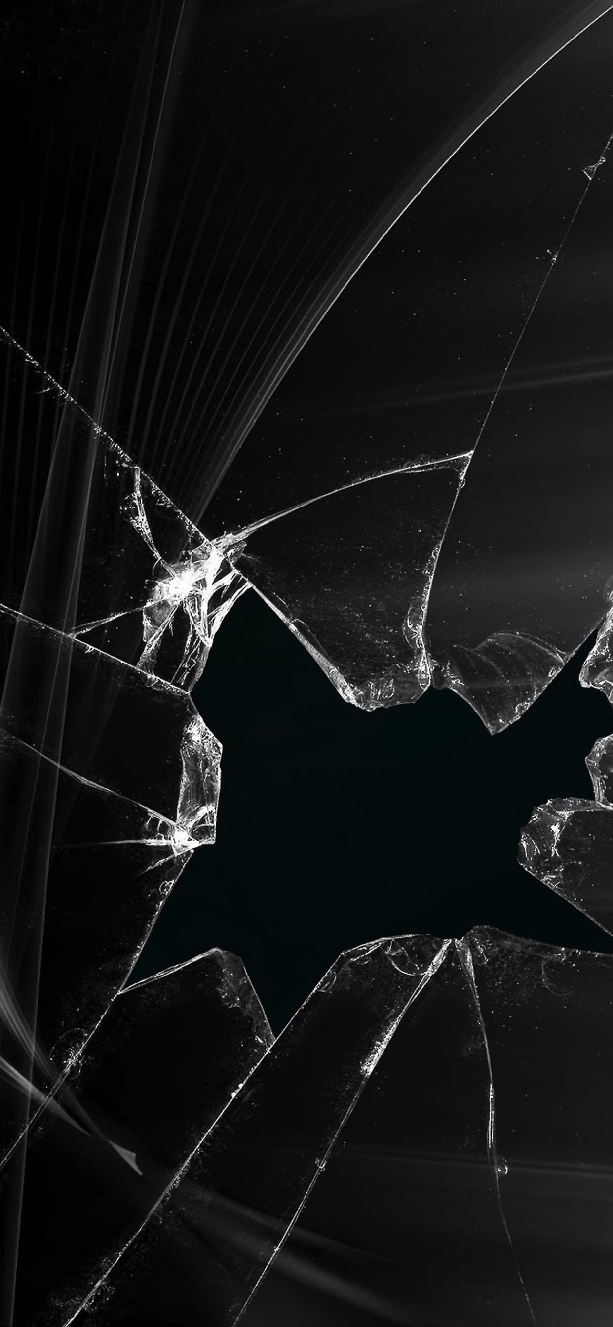 Glass Is Cracked Display Screen Black Wallpaper Sc Iphone Xs Max