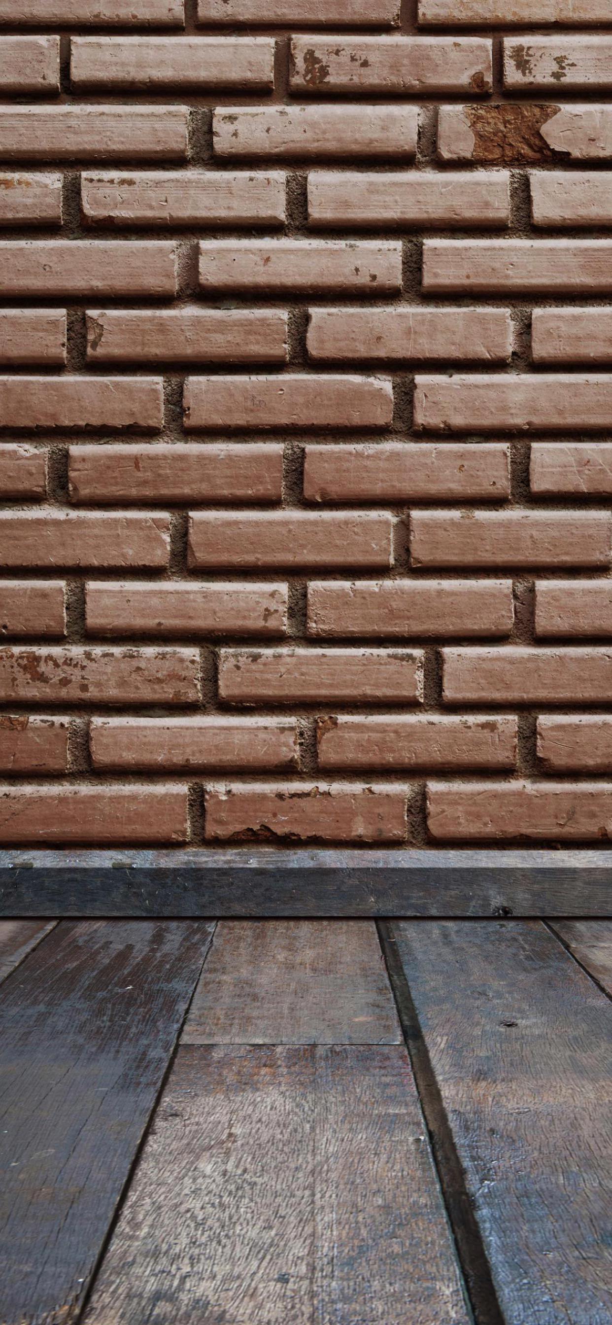 Brick wall floorboards | wallpaper.sc