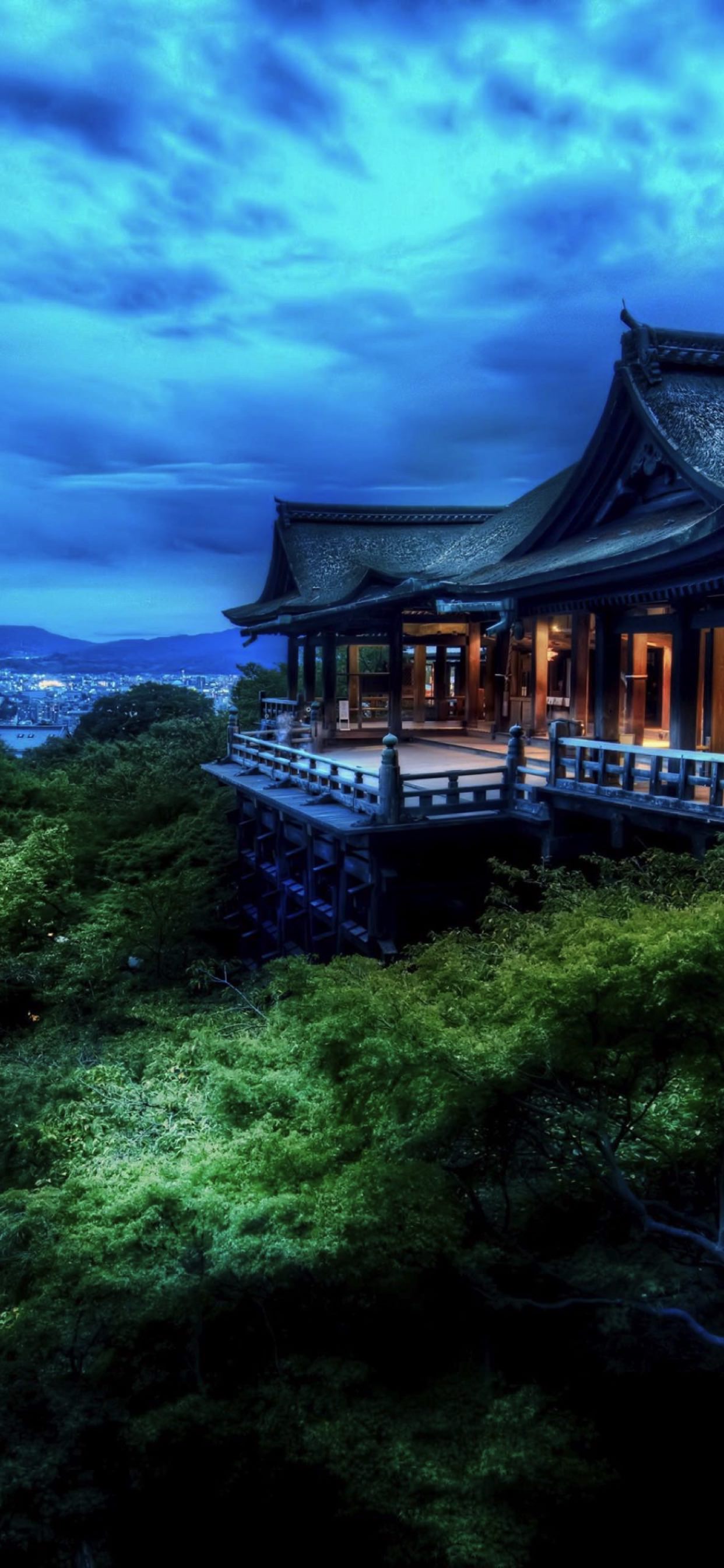 Landscape Kiyomizu Temple Green Wallpaper Sc Iphone Xs Max