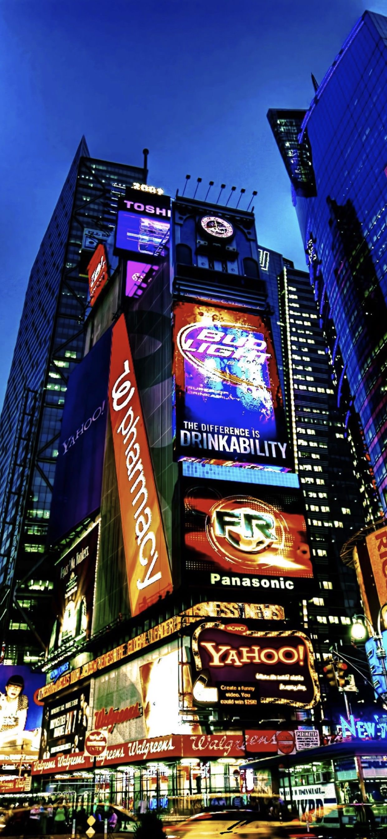 Landscape Cityscape Building Times Square Wallpaper Sc Iphone Xs Max
